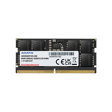 32GB ADATA SO-DIMM 5600 (1x 32 GB) · GD5S5600732G-SMI
