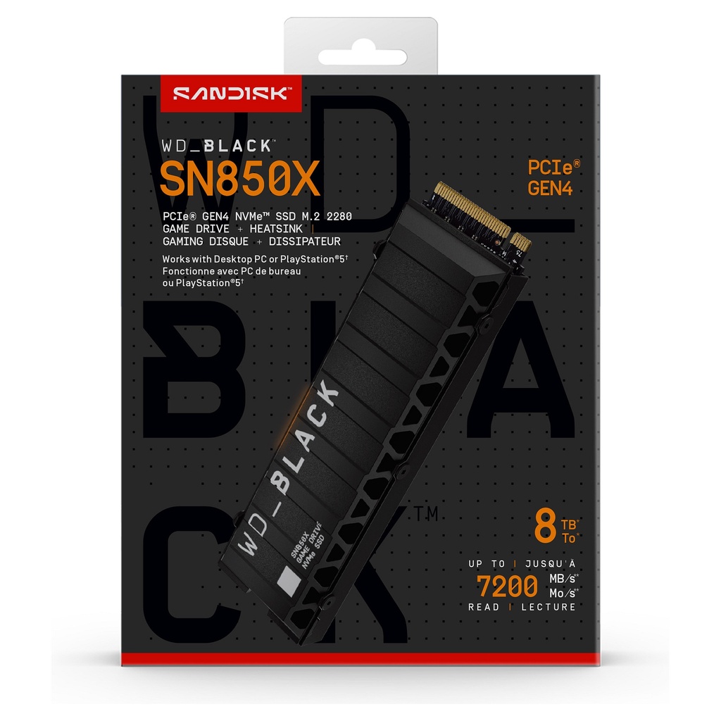 SanDisk WD SN850X POWERED BY 8TB - WDS800T2XHE-00CDD0
