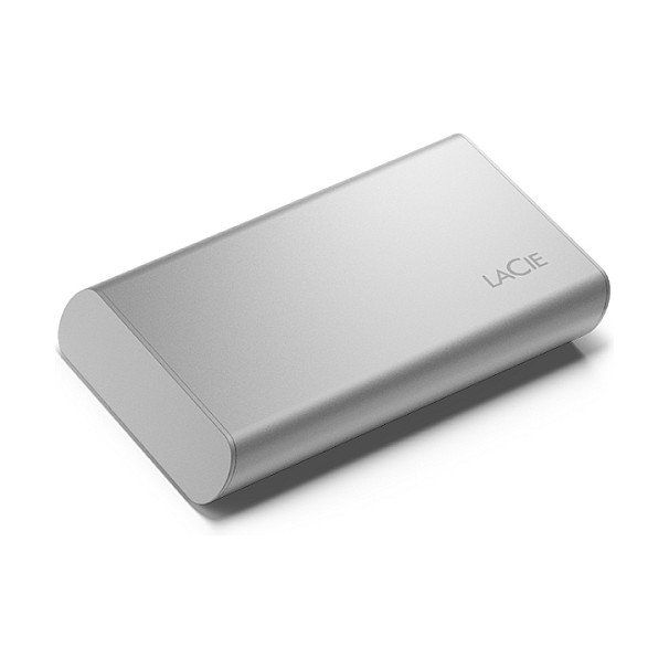 LaCie USB-C External portable Hard Drive with Rescue Service Moon Silver 500GB - STKS500400