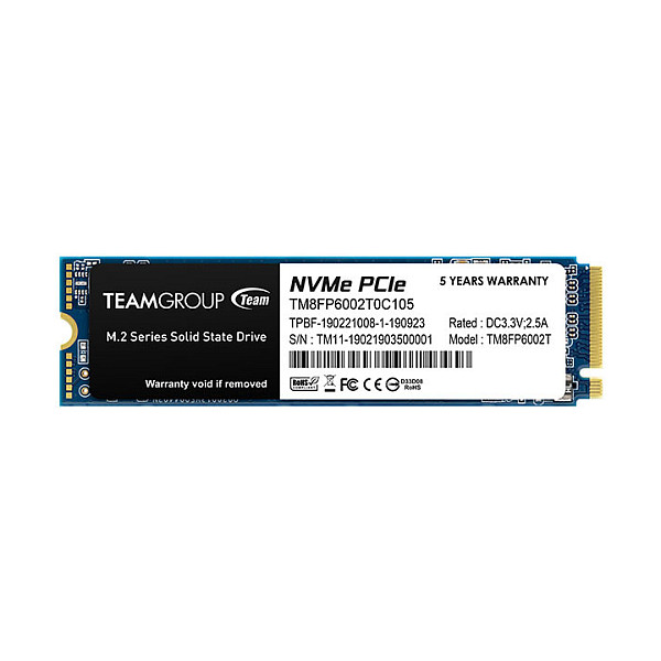 Team Group MP33 PCI Express 3.0 2TB M.2 NVMe - TM8FP6002T0C101