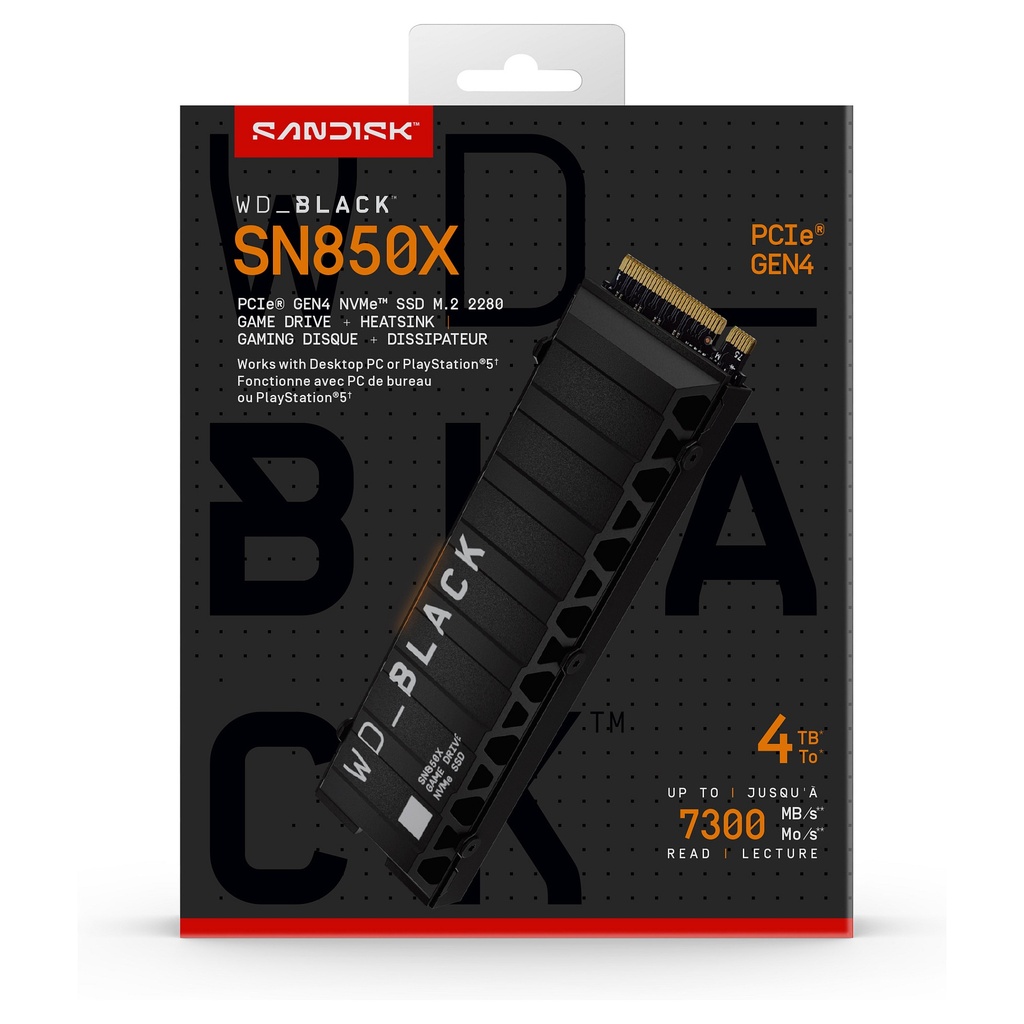 Western Digital WD SN850X 4TB M.2 NVMe - WDS400T2XHE-00BCA0