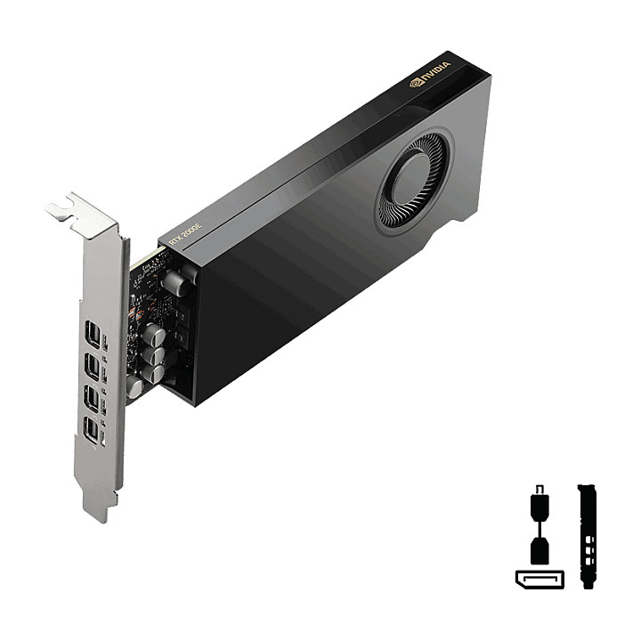 PNY Quadro RTX 2000E ADA 4xmDP 16GB GDDR6 - VCNRTX2000EADA-SB