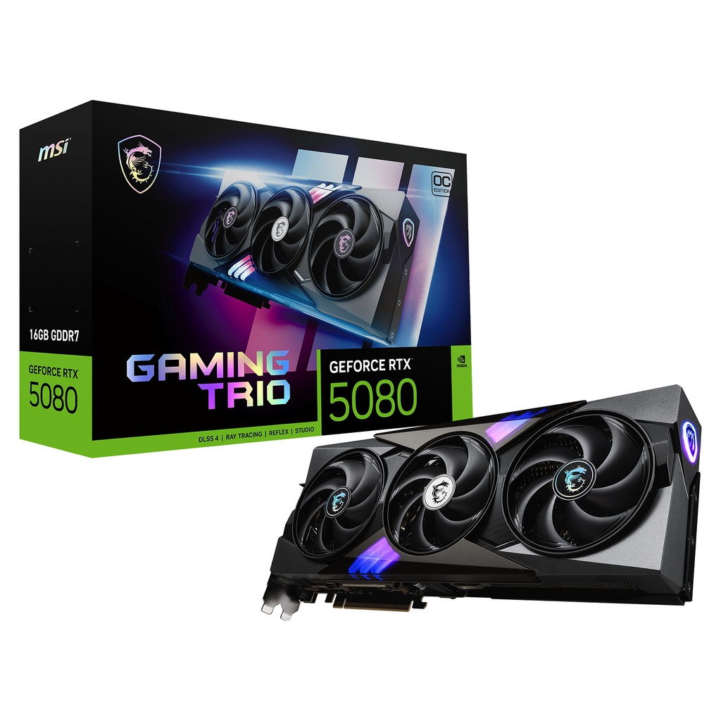 MSI RTX 5080 Gaming Trio OC - V531-005R - V531-005R 16GB GDDR7 - V531-005R
