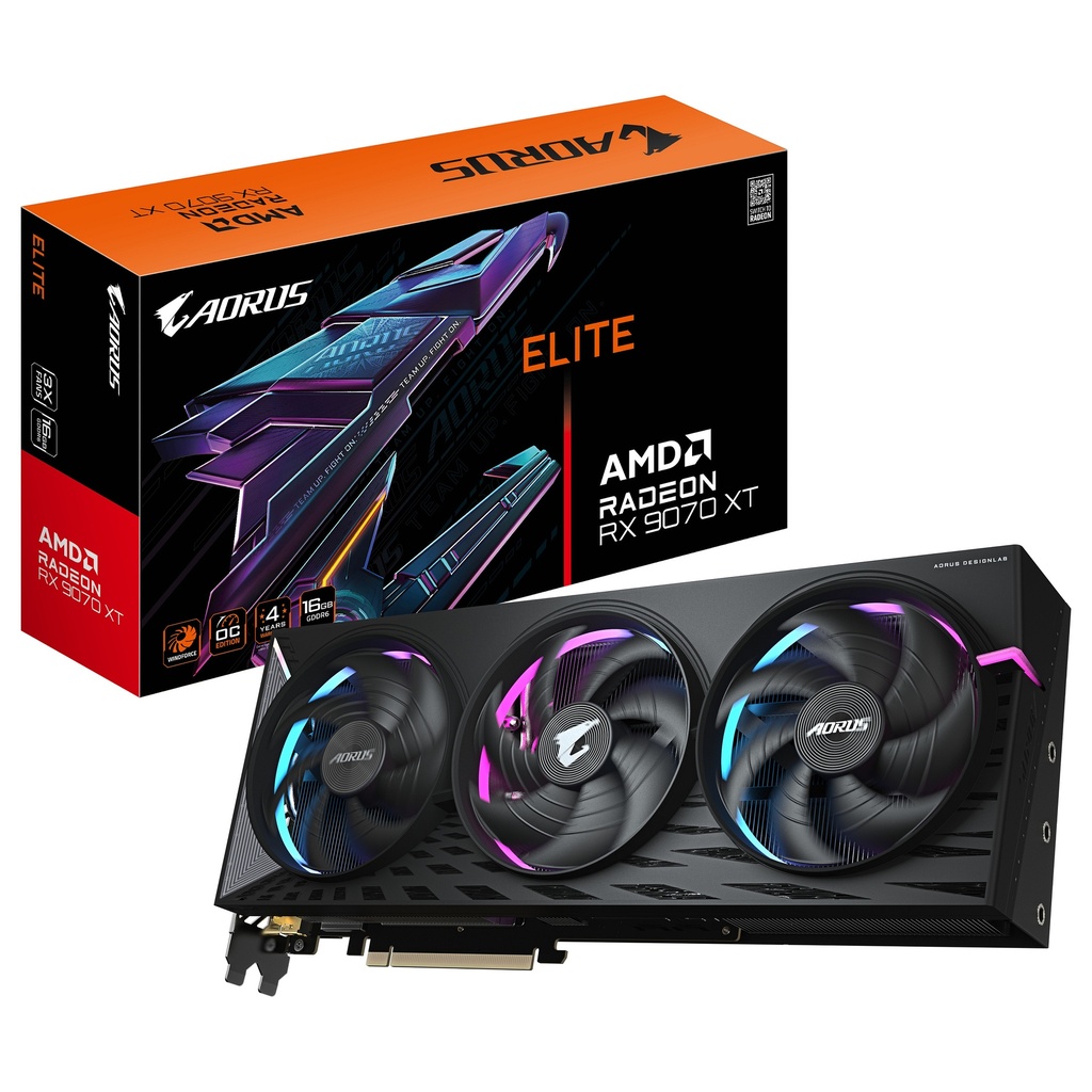 Gigabyte RX 9070 XT Radeon Aorus Elite 16GB GDDR6 - GV-R9070XTAORUS E-16GD