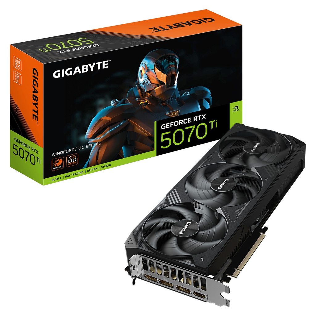 Gigabyte RTX 5070 Ti Windforce OC SFF - GV-N507TWF3OC-16GD - GV-N507TWF3OC-16GD 16GB GDDR7 - GV-N507TWF3OC-16GD