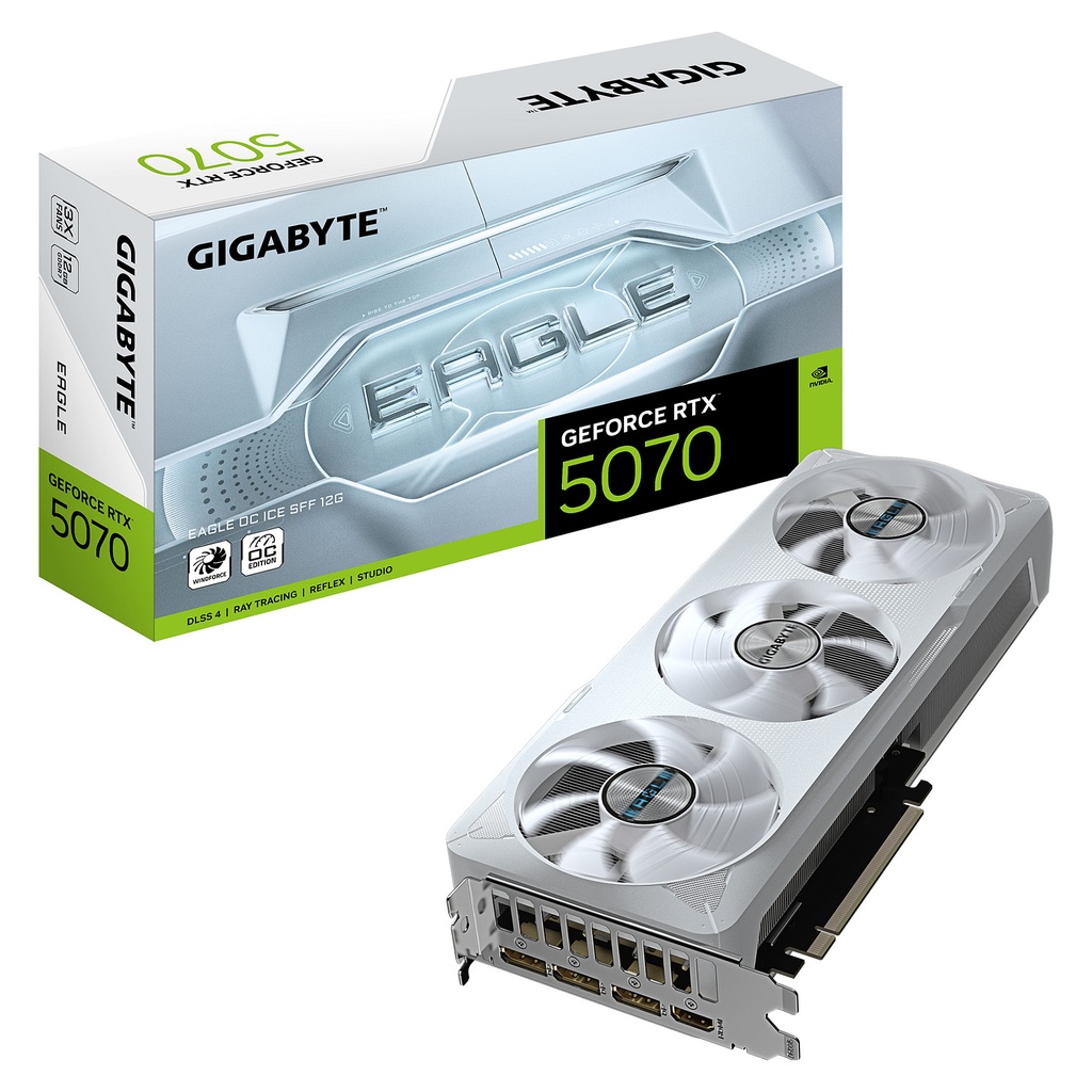 Gigabyte RTX 5070 Eagle Ice OC SFF - GV-N5070EAGLEOC ICE-12GD - GV-N5070EAGLEOC ICE-12GD 12GB GDDR7 - GV-N5070EAGLEOC ICE-12GD