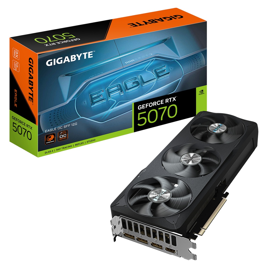 Gigabyte RTX 5070 Eagle OC SFF - GV-N5070EAGLE OC-12GD - GV-N5070EAGLE OC-12GD 12GB GDDR7 - GV-N5070EAGLE OC-12GD