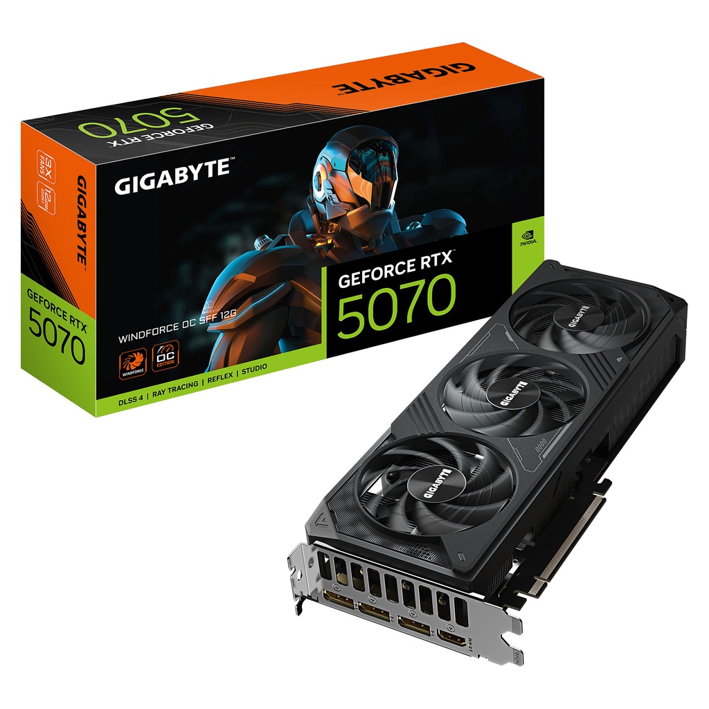 Gigabyte RTX 5070 Windforce OC SFF 12GB GDDR7 - GV-N5070WF3OC-12GD