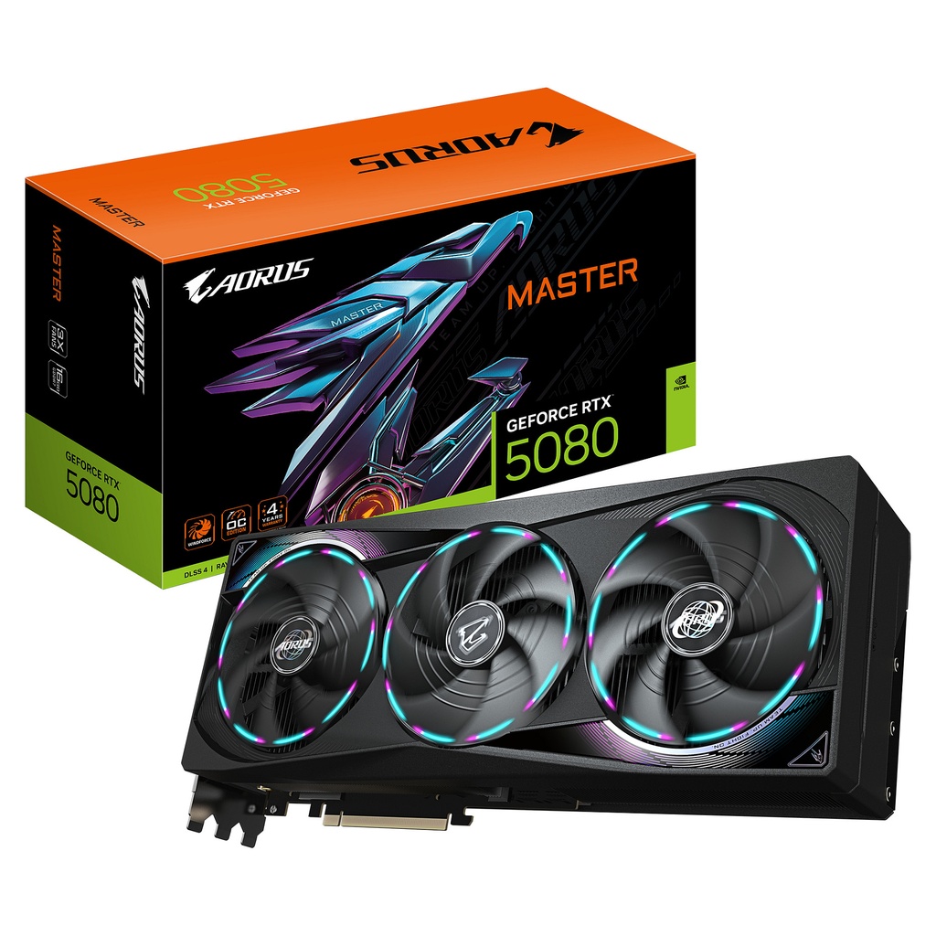 Gigabyte RTX 5080 Aorus Master - GV-N5080AORUS M-16GD - GV-N5080AORUS M-16GD 16GB GDDR7 - GV-N5080AORUS M-16GD