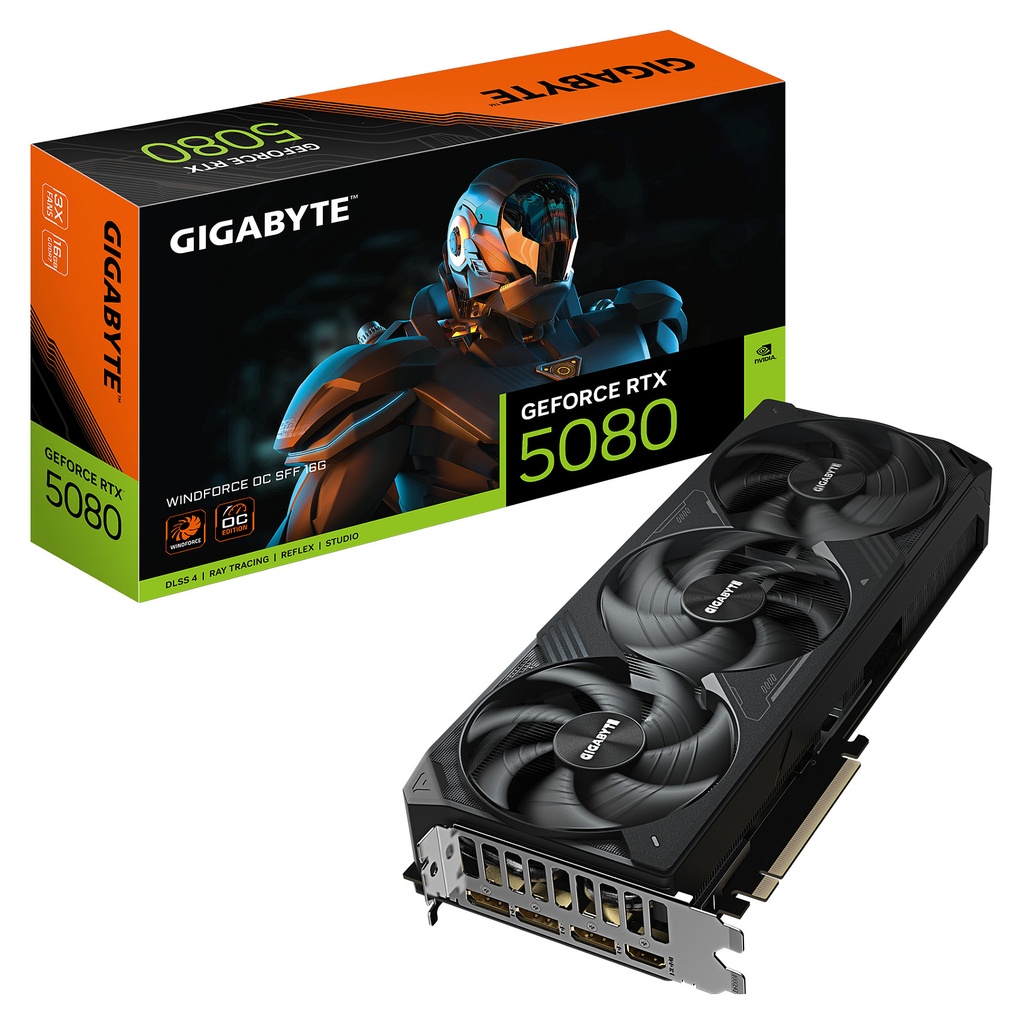 Gigabyte RTX 5080 Windforce OC SFF 16GB GDDR7 - GV-N5080WF3OC-16GD
