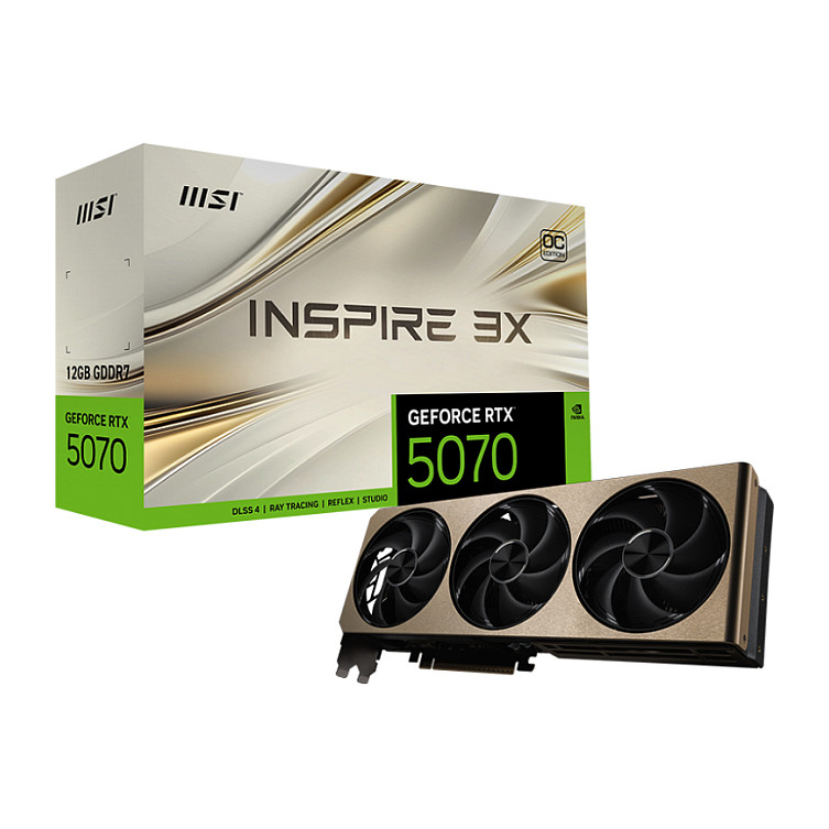 RTX 5070 12GB MSI Inspire 3X OC GDDR7 3 Fan