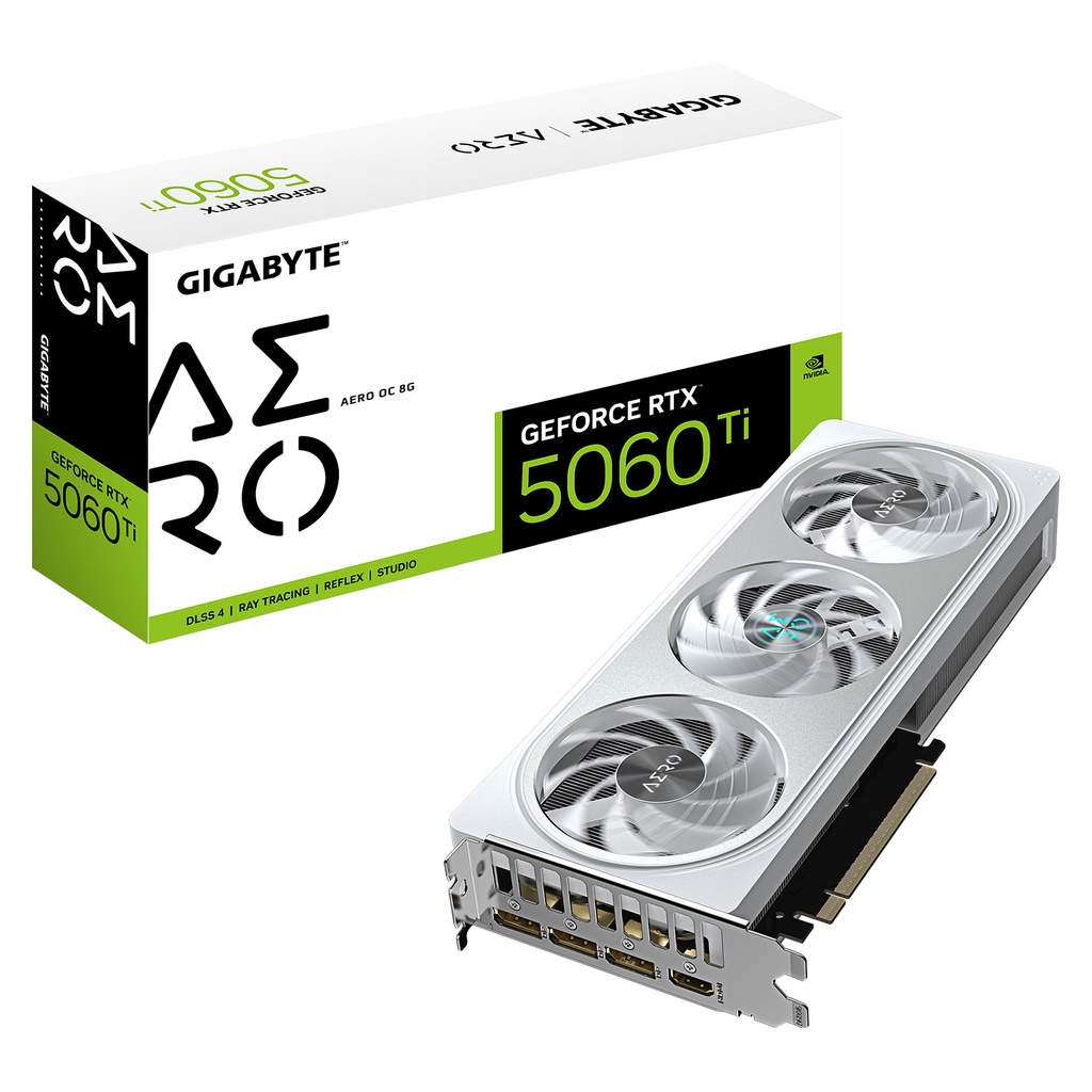 Gigabyte RTX5060 TI AERO OC HDMI 3xDP - GV-N506TAERO OC-8GD - GV-N506TAERO OC-8GD 8GB GDDR7 - GV-N506TAERO OC-8GD