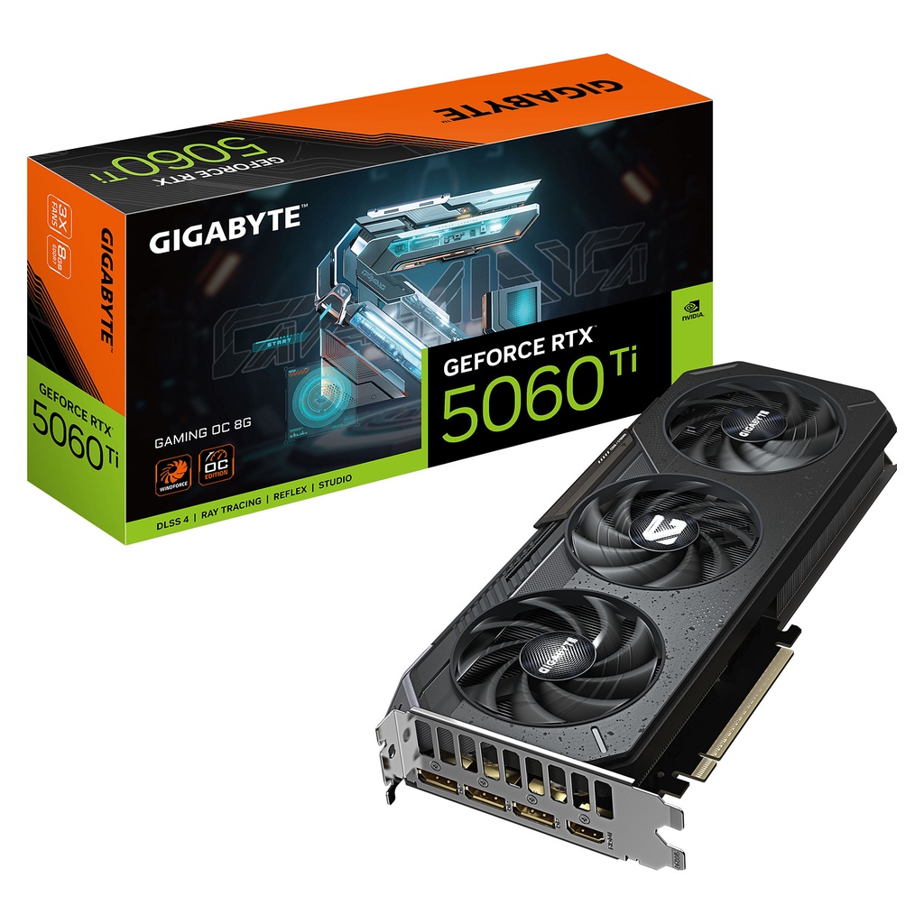 RTX 5060 Ti 8GB Gigabyte Gaming OC GDDR7 3 Fan