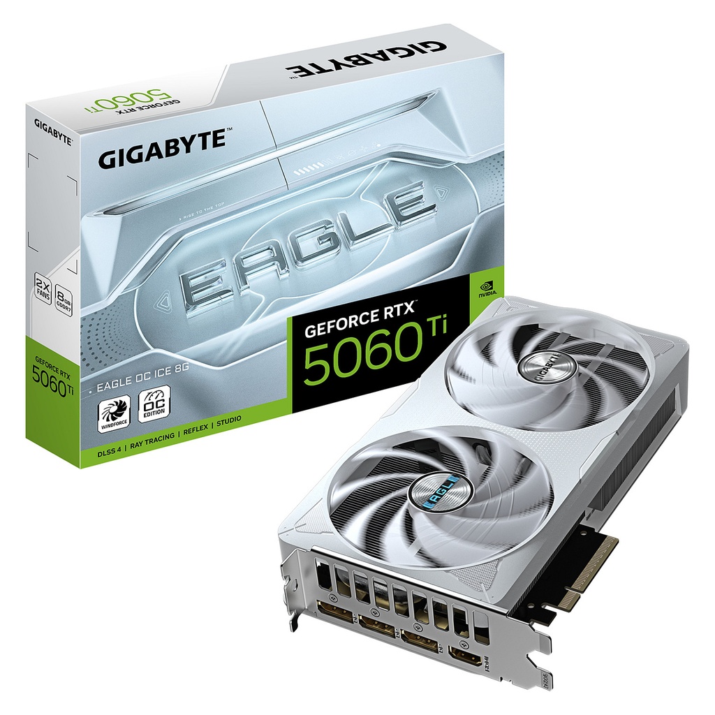 Gigabyte RTX5060 TI EAGLE OC ICE HDMI 3xDP 8GB GDDR7 - GV-N506TEAGLEOC ICE-8GD