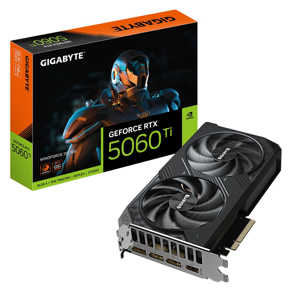 Gigabyte RTX 5060 Ti WINDFORCE OC - GV-N506TWF2OC-16GD - GV-N506TWF2OC-16GD - GV-N506TWF2OC-16GD 16GB GDDR7 - GV-N506TWF2OC-16GD