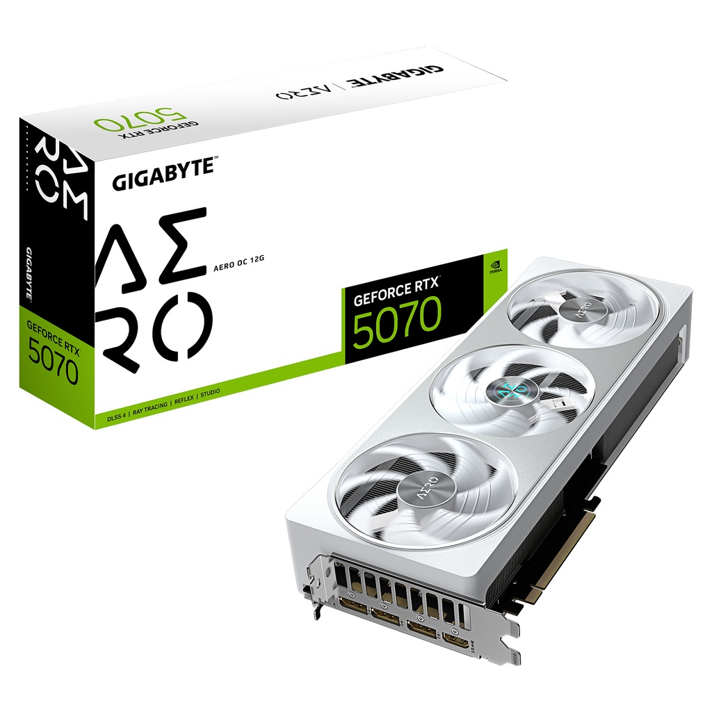 Gigabyte RTX 5070 Aero OC - GV-N5070AERO OC-12GD - GV-N5070AERO OC-12GD 12GB GDDR7 - GV-N5070AERO OC-12GD