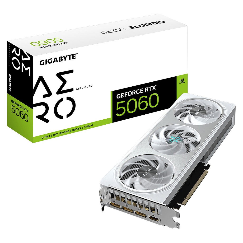 Gigabyte RTX 5060 AERO OC - GV-N5060AERO OC-8GD - GV-N5060AERO OC-8GD 8GB GDDR7 - GV-N5060AERO OC-8GD