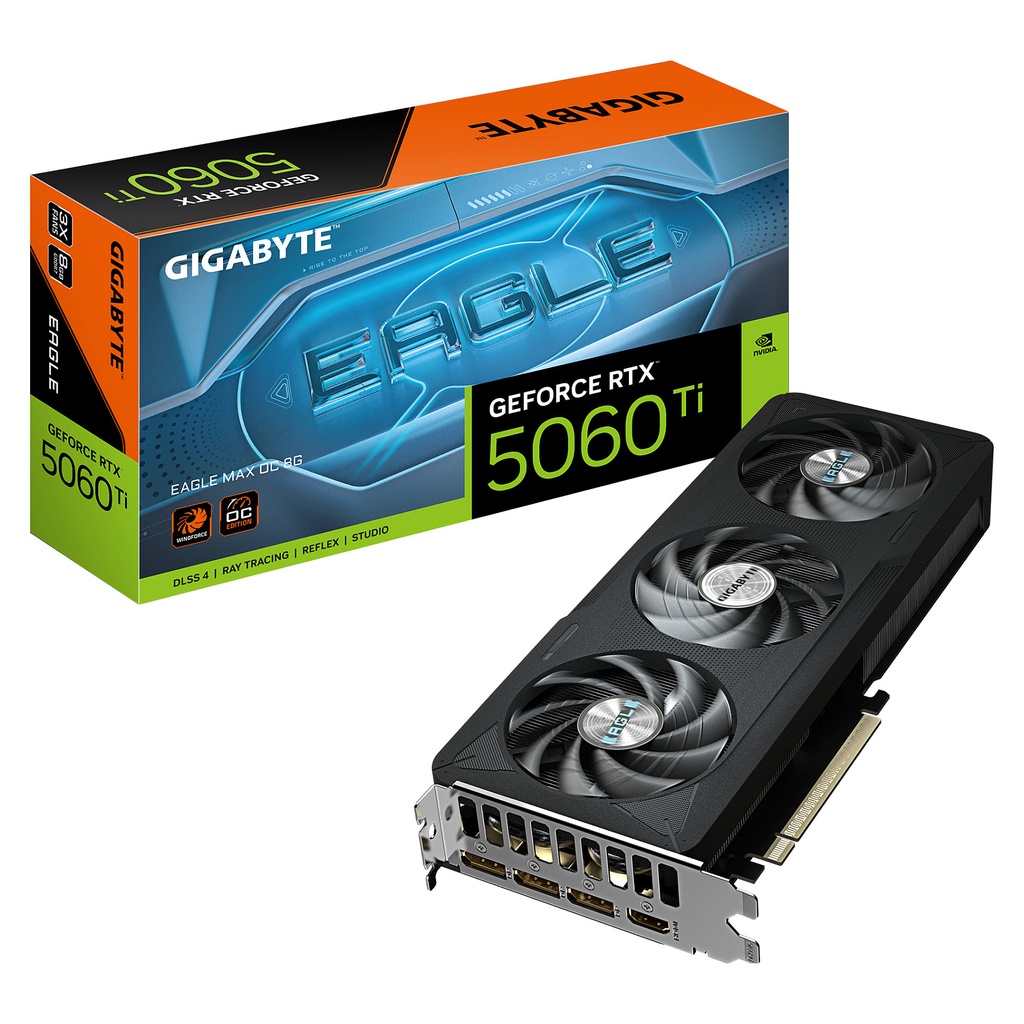 Gigabyte RTX 5060 TI EAGLE Max OC - GV-N506TEAGLEMAX OC-8GD - GV-N506TEAGLEMAX OC-8GD 8GB GDDR7 - GV-N506TEAGLEMAX OC-8GD
