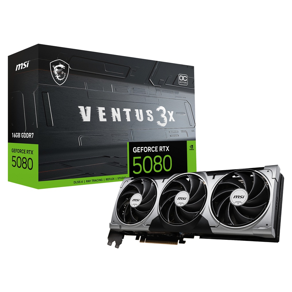 MSI RTX 5080 Ventus 3X OC - V531-095R - V531-095R - V531-095R 16GB GDDR7 - V531-095R