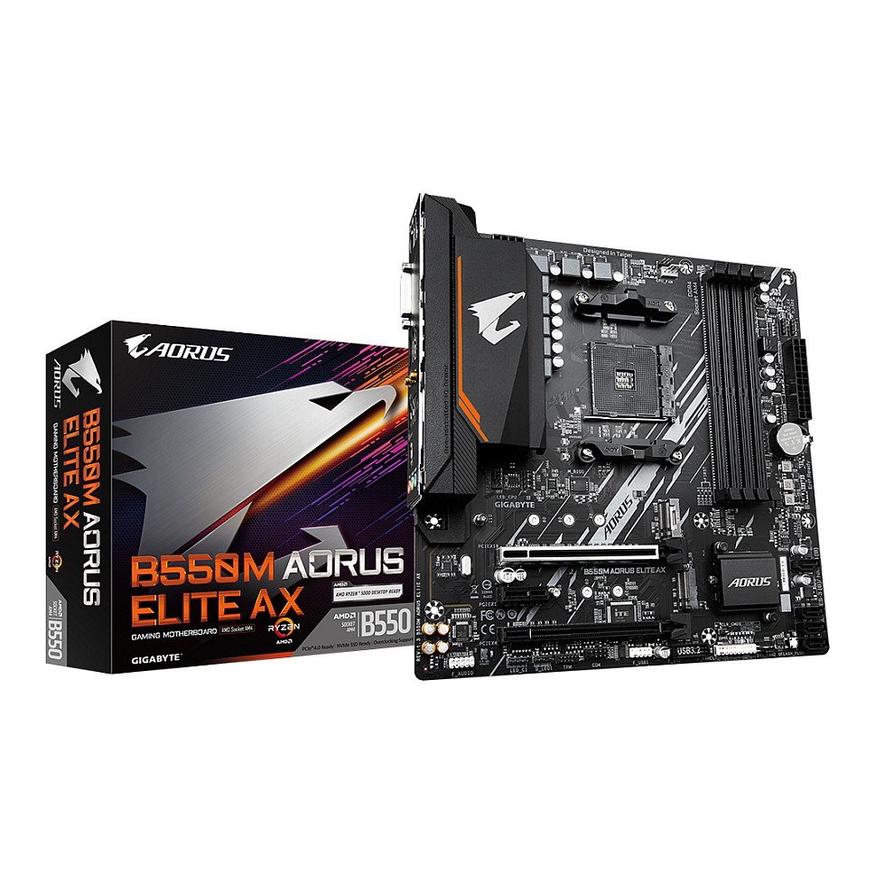 Gigabyte B550M AORUS Elite AX B550 AM4 mATX - B550M AORUS ELITE AX