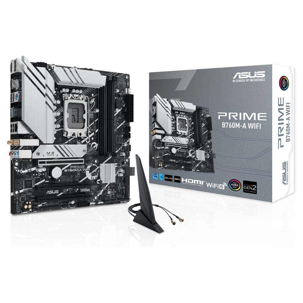 ASUS PRIME B760M-A S1700 2xHDMI-1xDP/µATX Optional: 1x COM. 1x LPT B760 LGA1700 mATX - 90MB1EL0-M1EAY0