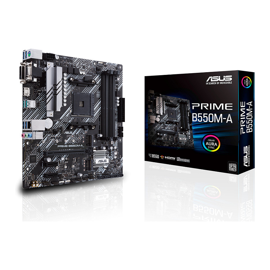 ASUS PRIME B550M-A HDMI-DVI-VGA/M.2/µATX B550 AM4 mATX - 90MB14I0-M0EAY0