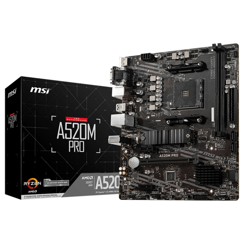 MSI A520M Pro A520 AM4 mATX - 7D14-005R