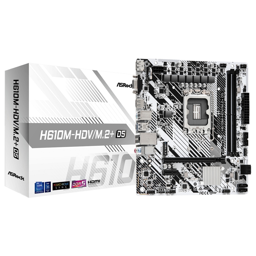 ASRock H610M-HDV/M.2+ D5 H610 LGA1700 - 90-MXBM50-A0UAYZ