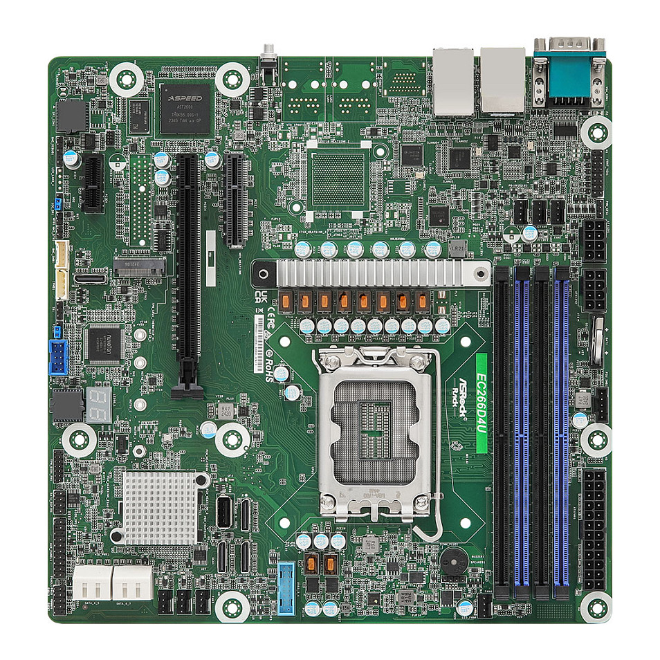 ASRock Mainboard EC266D4U micro-AATX Sockel 1700 DDR5-only Single