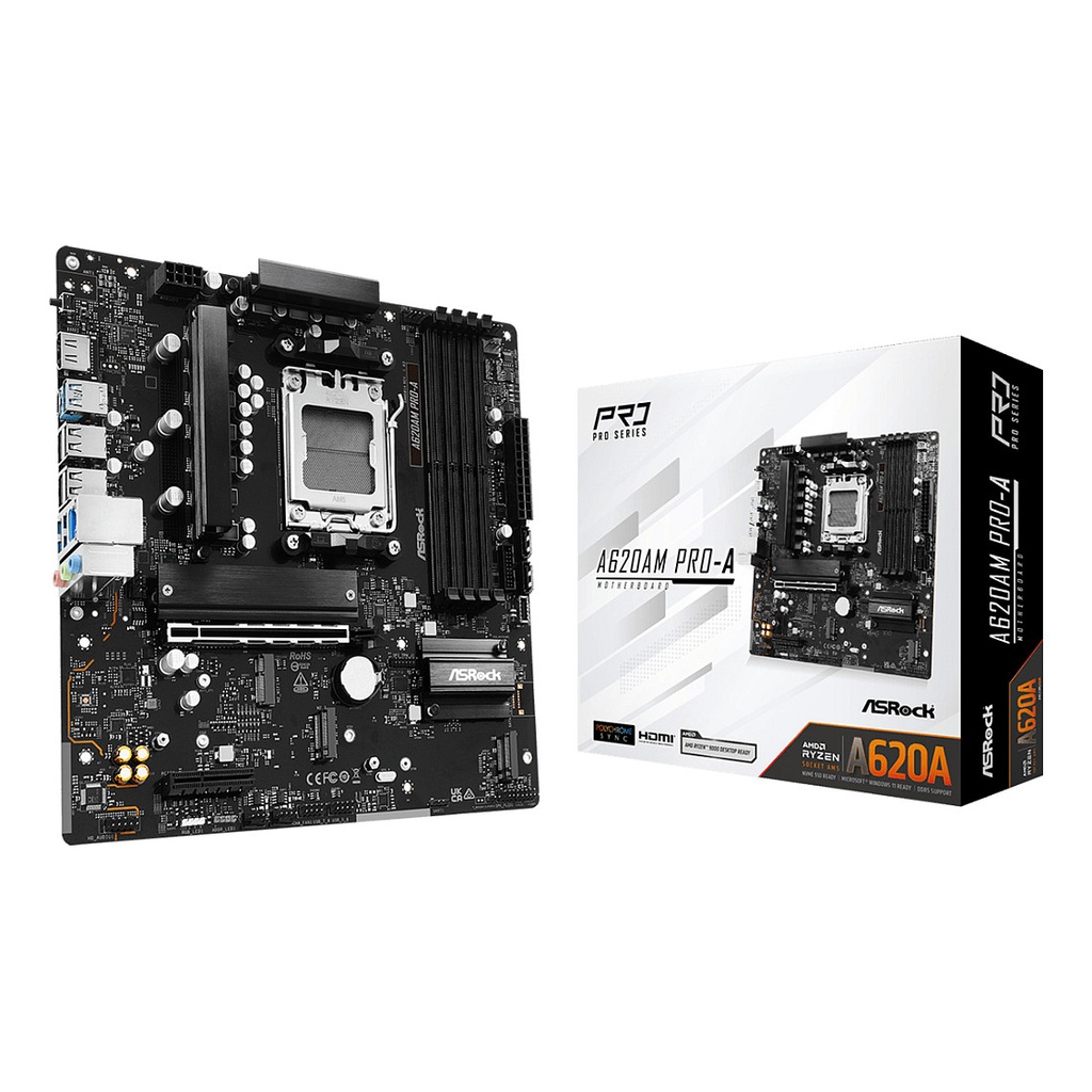 ASRock A620AM Pro-A HDMI/DP A620 AM5 mATX - 90-MXBSX0-A0UAYZ