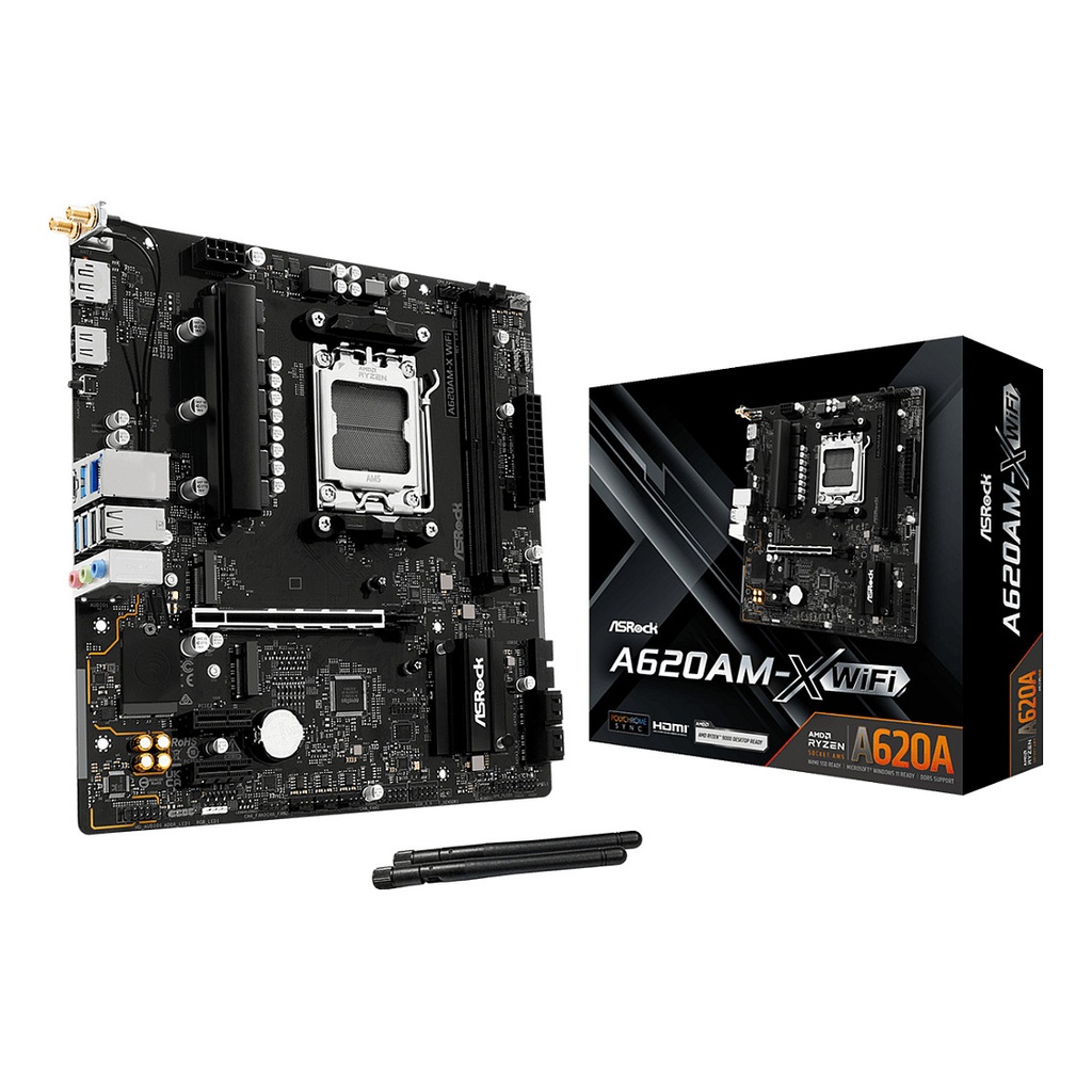 ASRock A620AM-X HDMI/DP A620 AM5 mATX - 90-MXBSU-A0UAYZ