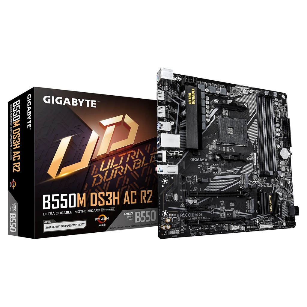 Gigabyte B550M-DS3H R2 B550 AM4 - B550M DS3H AC R2