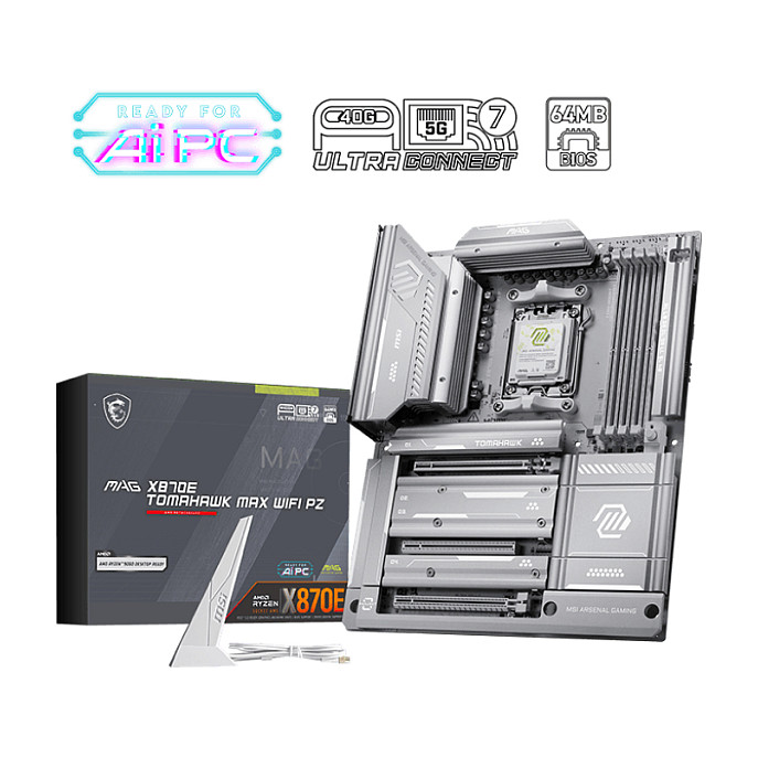 MSI MAG Tomahawk Max Project Zero X870E AM5 ATX - 7E84-002R