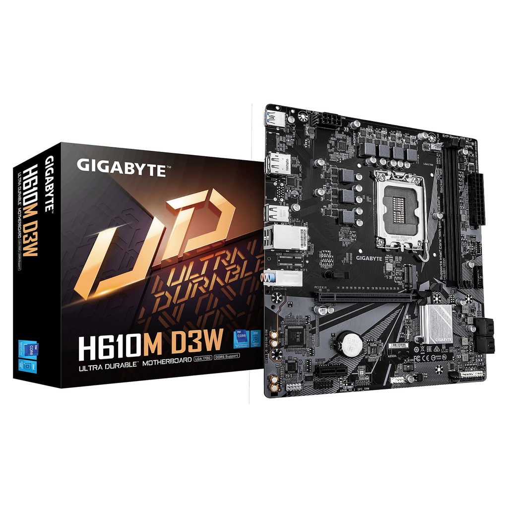 Gigabyte S1700 H610 LGA1700 mATX - H610M D3W