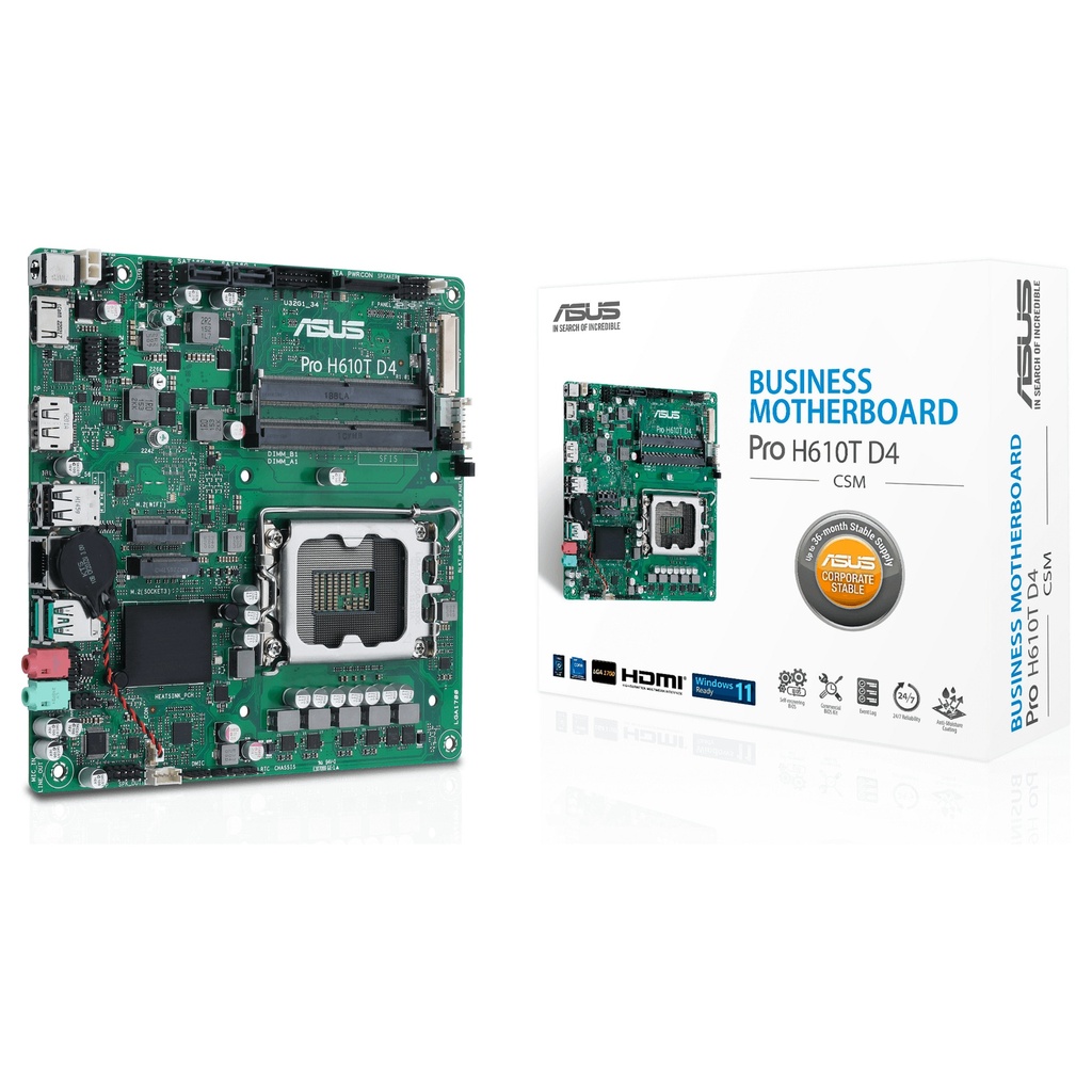ASUS PRO H610T CSM mITX D4 H610 LGA1700 ITX - 90MB1AM0-M0EAYC