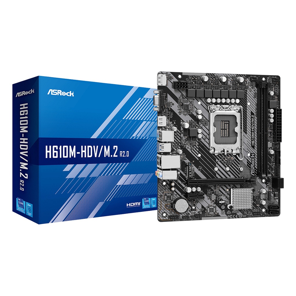 ASRock H610M-HDV/M.2 R2.0 D4 H610 LGA1700 mATX - 90-MXBJH0-A0UAYZ