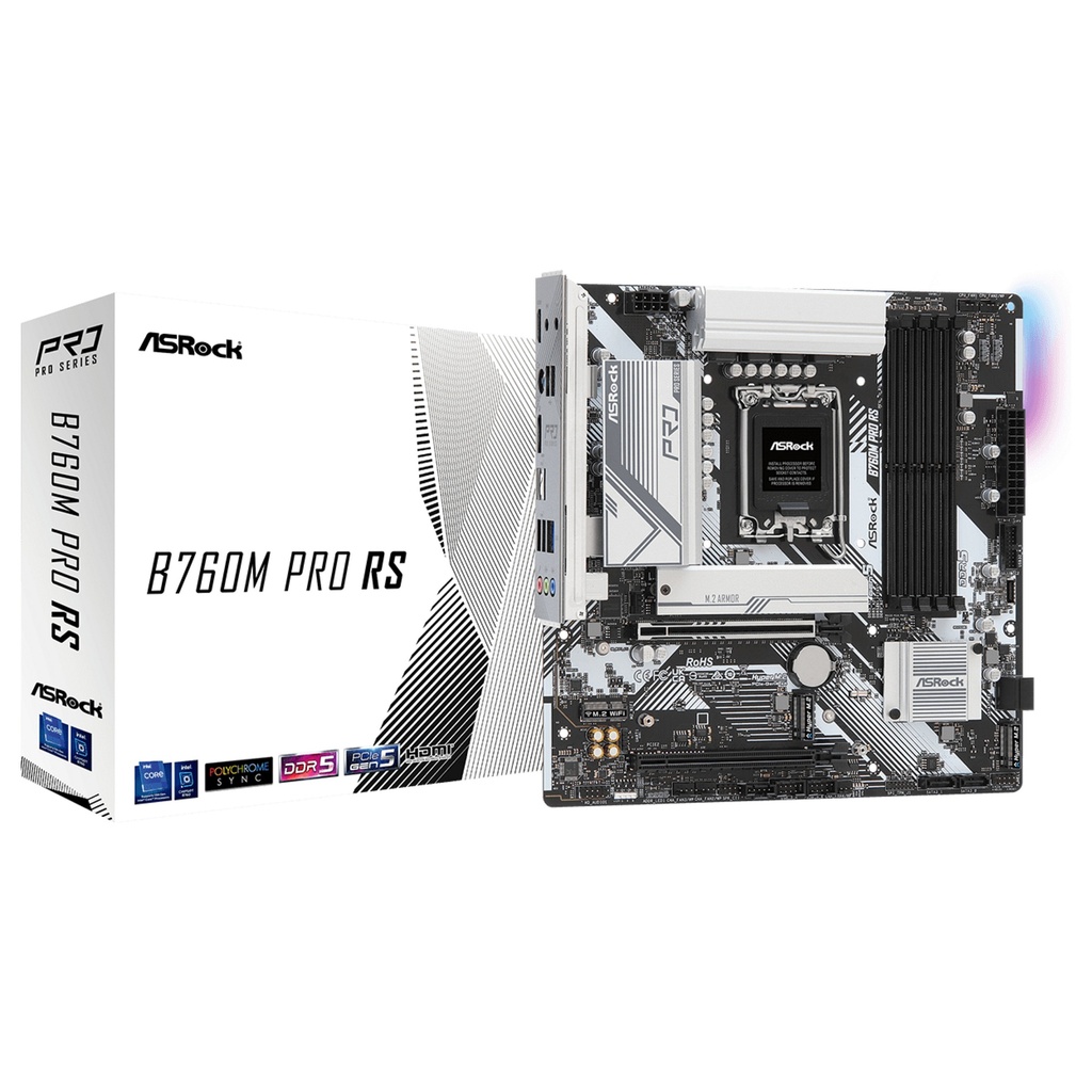 ASRock B760M Pro RS HDMI/DP B760 LGA1700 mATX - 90-MXBLH0-A0UAYZ