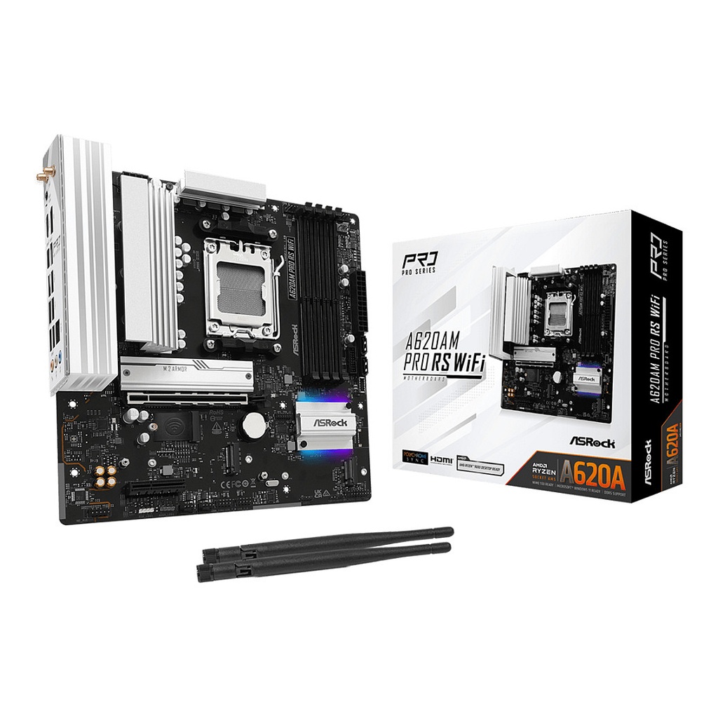 ASRock A620AM Pro RS HDMI/DP A620 AM5 mATX - 90-MXBSW0-A0UAYZ