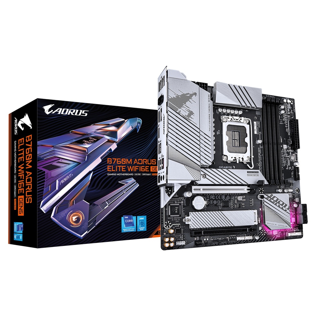 Gigabyte B760M Aorus Elite WiFi6E Gen5 (S1700 B760 LGA1700 mATX - B760M A E WF6E GEN5