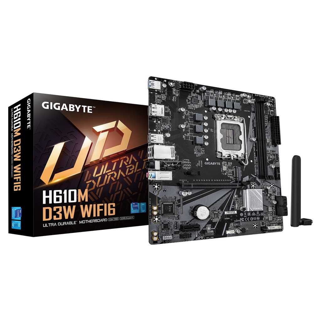 Gigabyte S1700 H610 LGA1700 mATX - H610M D3W WF6