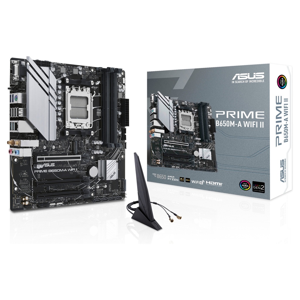 ASUS PRIME B650M-A II HDMI-DP-VGA/2xM.2/µATX B650 AM5 mATX - 90MB1EG0-M0EAY0