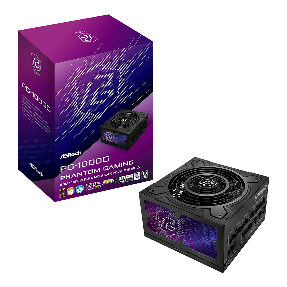 ASRock Phantom Gaming PG-1000G + 1000W 80+ Gold - 90-UXP100-GFEAAB