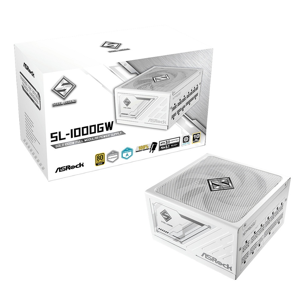 ASRock Steel Legend SL-1000GW + white retail 1000W 80+ Gold