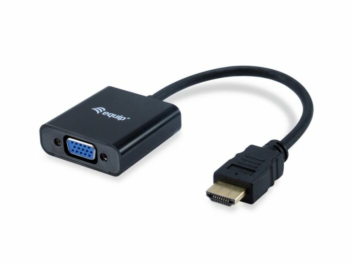 Equip HDMI to VGA Adapter with Audio - USB Powered - 1080p - 25cm - 11903607