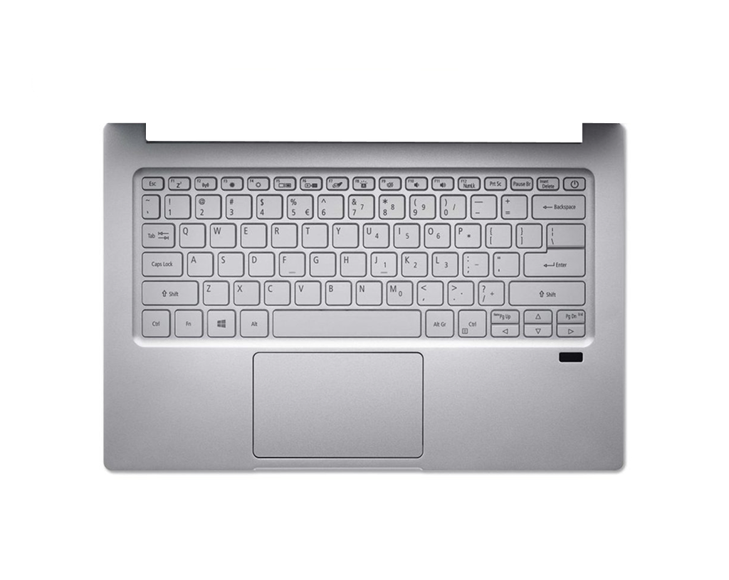 Palmrest Silver With Touchpad, Fingerprint and Keyboard For Acer Swift 3 SF314-42 (N19C4) - 6B.HSEN2.033 - Pre-Owned Grade A - 1-Year Warranty