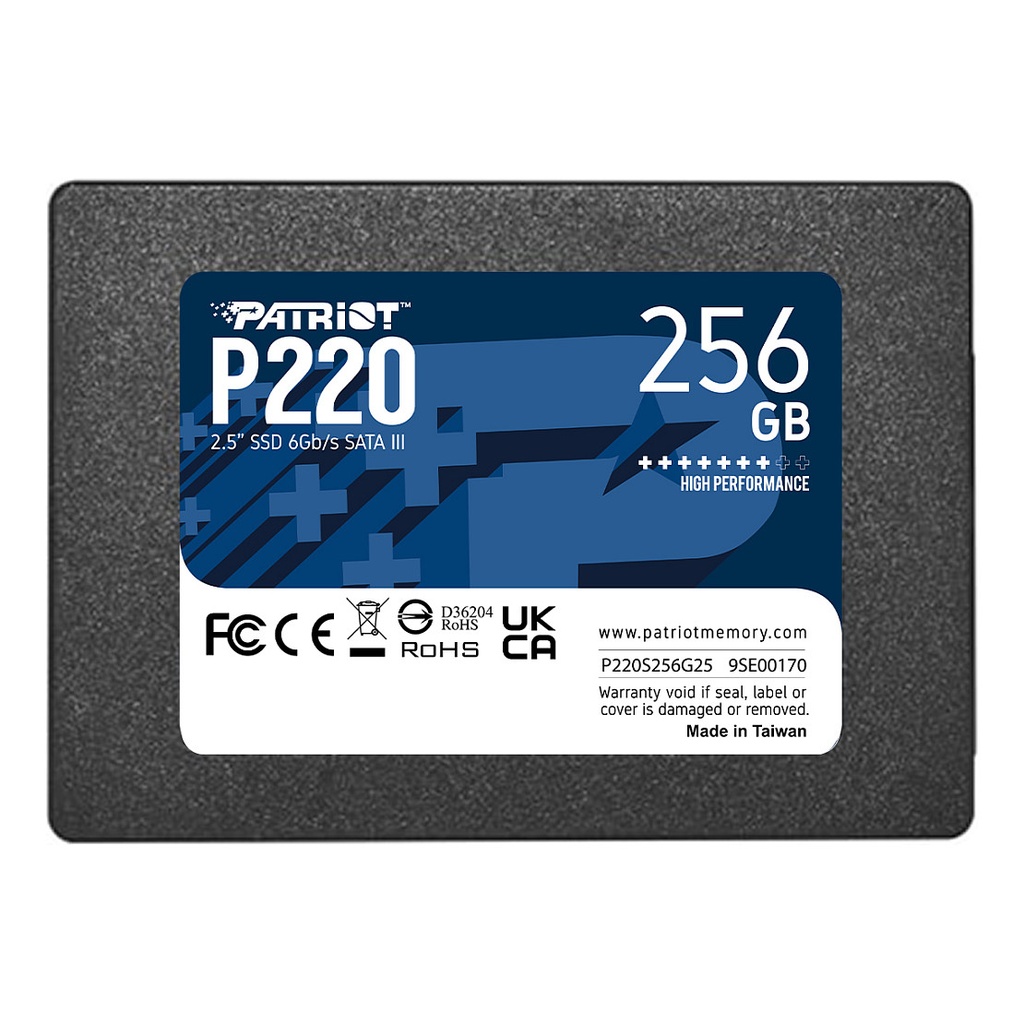Patriot P220 550 490 PS1662 256GB 2.5" SATA