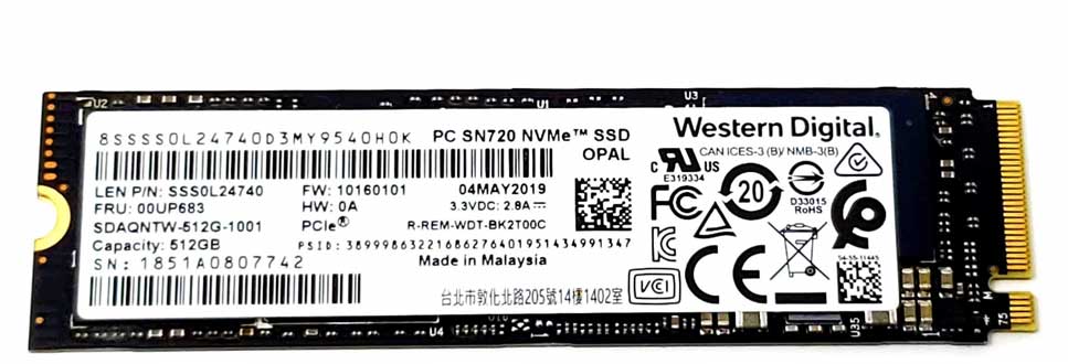 Mixed Brands 512GB NVMe PCIe 4.0 SSD M.2 2280