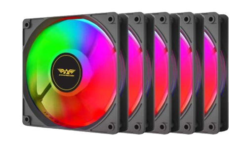 Armaggeddon Gaming Cooling Fan Set 5pcs CHROMA KIT 3000 Black