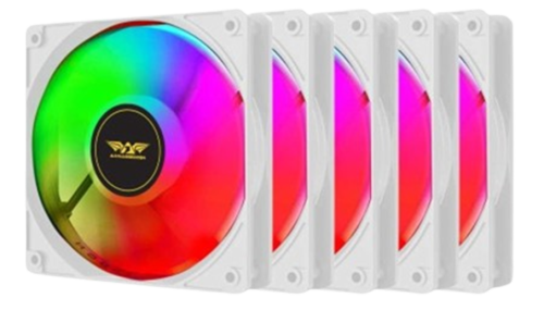 Armaggeddon Gaming Cooling Fan Set 5pcs CHROMA KIT 3000 White