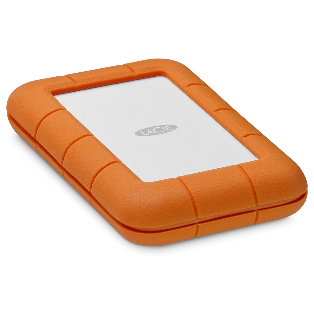 LaCie RUGGED Secure USB-C USB3.1 Drop- crush- and rain-resistant for all-terrain use orange 2TB - STFR2000403